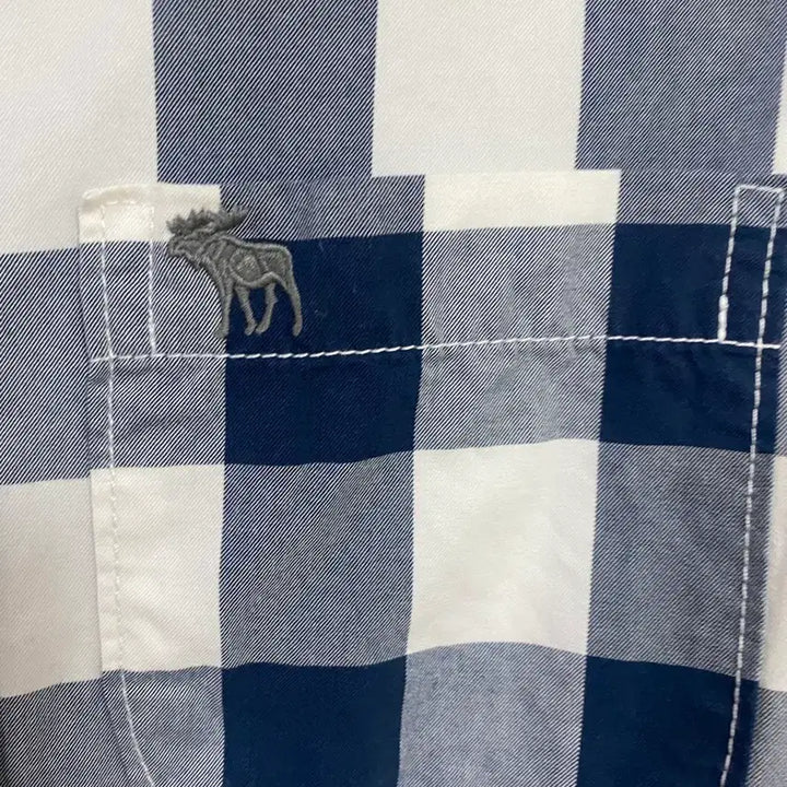 [BUNJANG] Abercrombie Navy Check Shirt M Size / [ABERCROMBIE] 아베크롬비 네이비 체크 셔츠 M사이즈