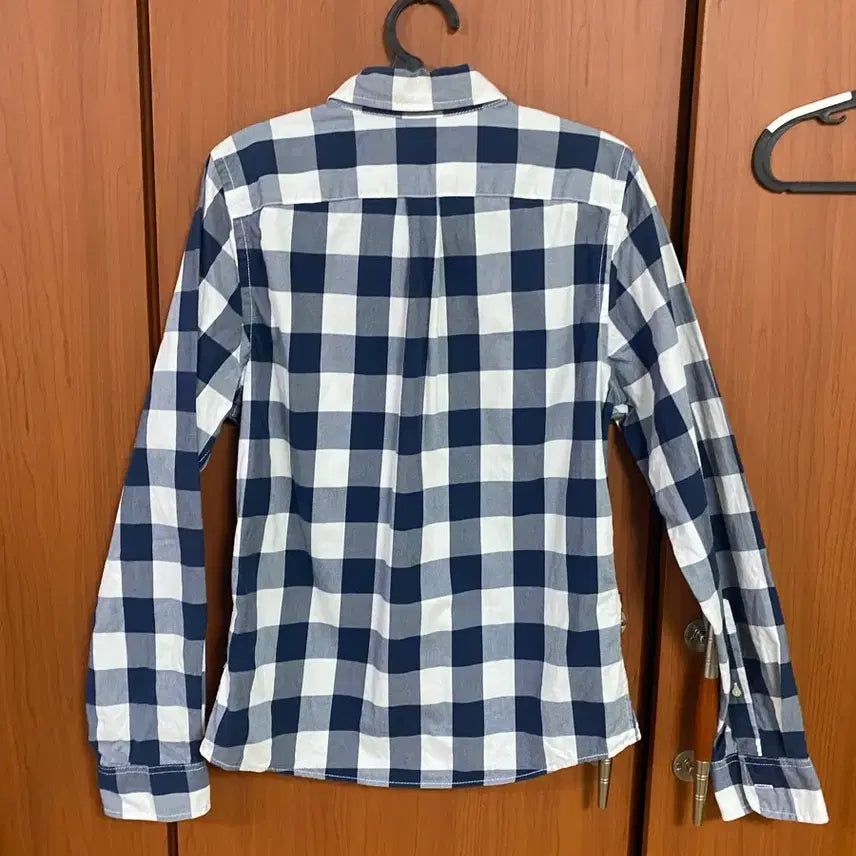 [BUNJANG] Abercrombie Navy Check Shirt M Size / [ABERCROMBIE] 아베크롬비 네이비 체크 셔츠 M사이즈
