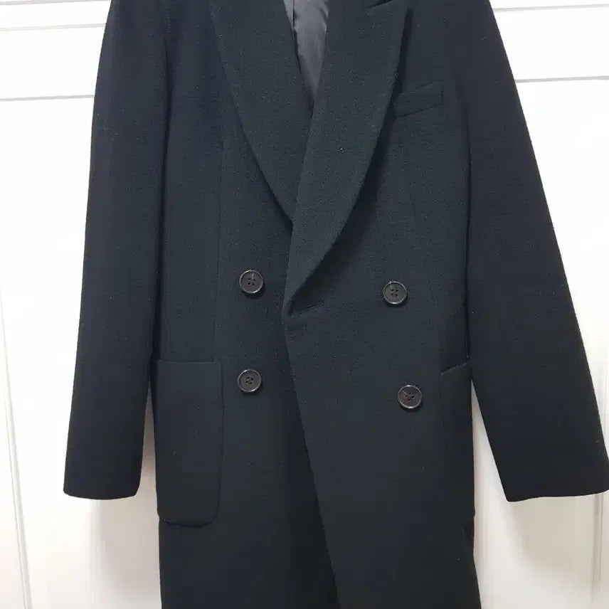 [BUNJANG] Club Monaco Black Wool Coat (Size 2) / 클럽모나코 블랙 모직 코트 2사이즈