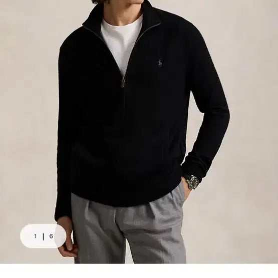 [BUNJANG] Polo Ralph Lauren Wool Full-Zip Sweater / 폴로 랄프로렌 울 풀지퍼 스웨터 L