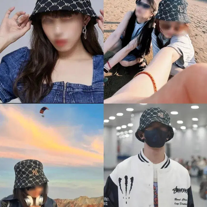 [BUNJANG] MLB Black Champagne Gold Lettering Bucket Hat / MLB 엠엘비 블랙 샴페인골드 레터링 벙거지 모자 버킷햇