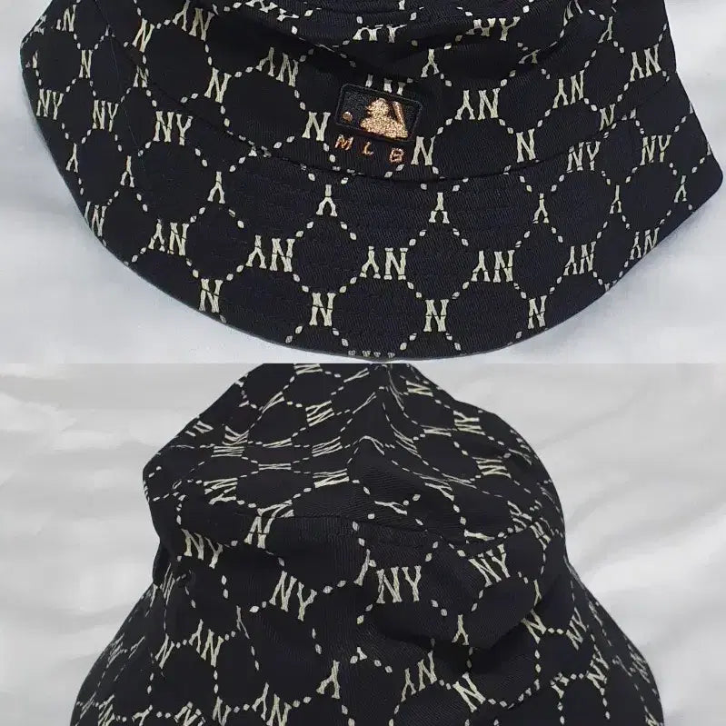 [BUNJANG] MLB Black Champagne Gold Lettering Bucket Hat / MLB 엠엘비 블랙 샴페인골드 레터링 벙거지 모자 버킷햇