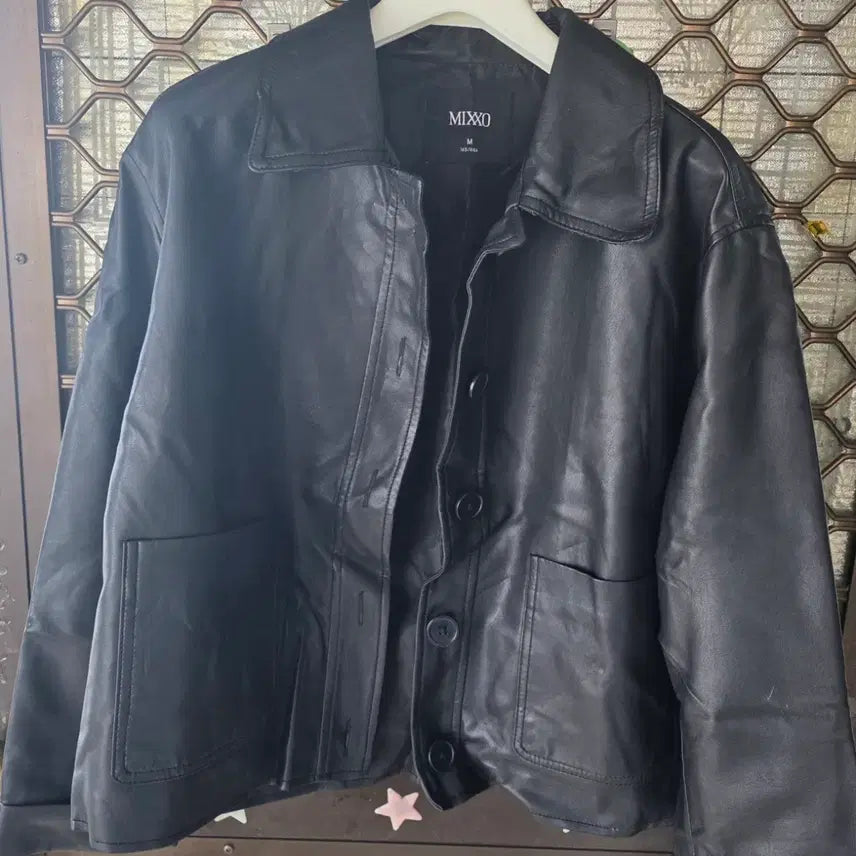 [BUNJANG] MIXXO Black Leather Jacket (M) / MIXXO 블랙 레더 자켓 M사이즈