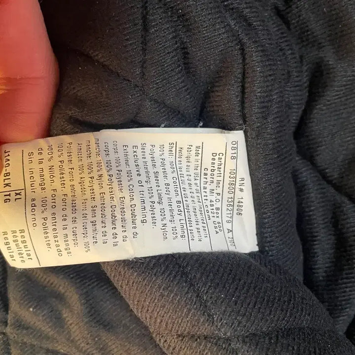 [BUNJANG] Carhartt Hooded Zip-up Jacket Black (XL) / 칼하트 후드집업 블랙 (XL)