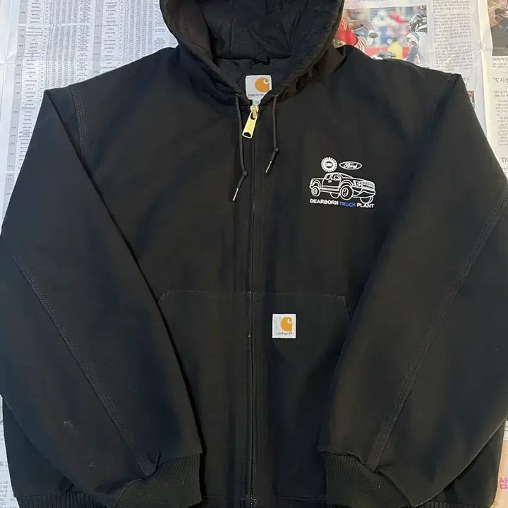 [BUNJANG] Carhartt Hooded Zip-up Jacket Black (XL) / 칼하트 후드집업 블랙 (XL)