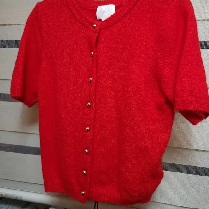 [BUNJANG] H&M Red Short Sleeve Cardigan / H&M 레드 반팔 가디건 55