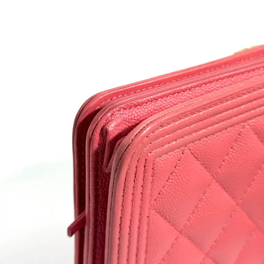 [BUNJANG] Chanel Boy WOC Chain Bag Pink / 샤넬 캐비어 보이 WOC 체인백 핑크