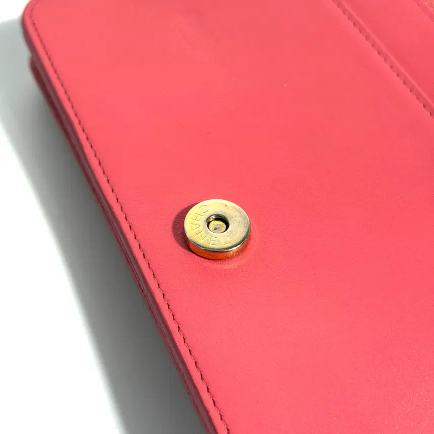 [BUNJANG] Chanel Boy WOC Chain Bag Pink / 샤넬 캐비어 보이 WOC 체인백 핑크
