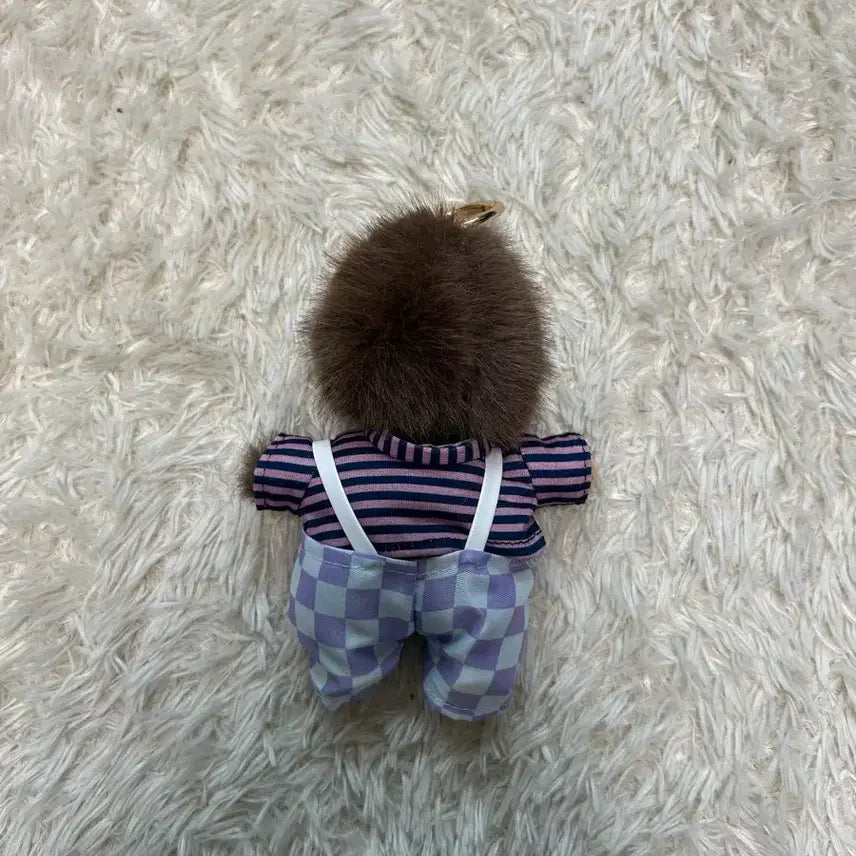 [BUNJANG] Monchhichi Overalls Doll Keyring / (새상품) 멜빵 몬치치 인형키링 몬치치 희귀템