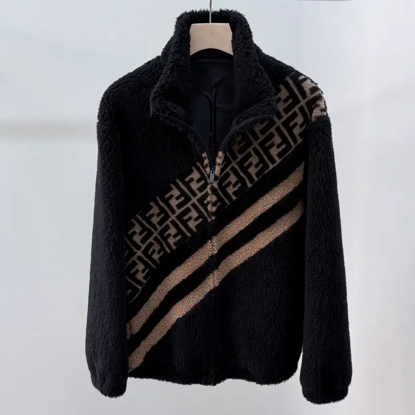 [BUNJANG] Fendi FF Monogram Shearling Fleece Jacket / [S+급/46] 펜디 FF 모노그램 시어링 후리스 플리스 자켓
