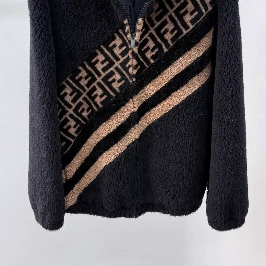 [BUNJANG] Fendi FF Monogram Shearling Fleece Jacket / [S+급/46] 펜디 FF 모노그램 시어링 후리스 플리스 자켓