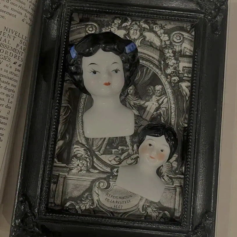 [BUNJANG] Antique Head Dolls 4-Piece Set / 앤틱 헤드돌 4p