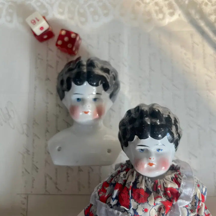 [BUNJANG] Antique Head Dolls 4-Piece Set / 앤틱 헤드돌 4p