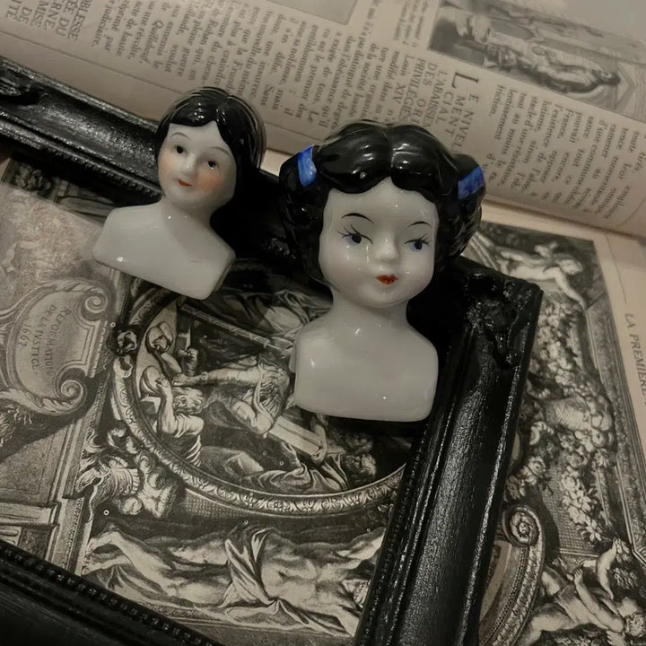 [BUNJANG] Antique Head Dolls 4-Piece Set / 앤틱 헤드돌 4p