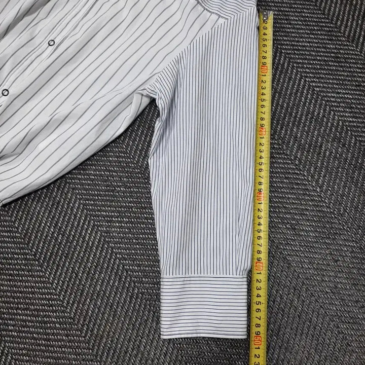 [BUNJANG] Vov Mix Stripe Cotton Shirt White / 보브 믹스 스트라이프 코튼 셔츠 화이트