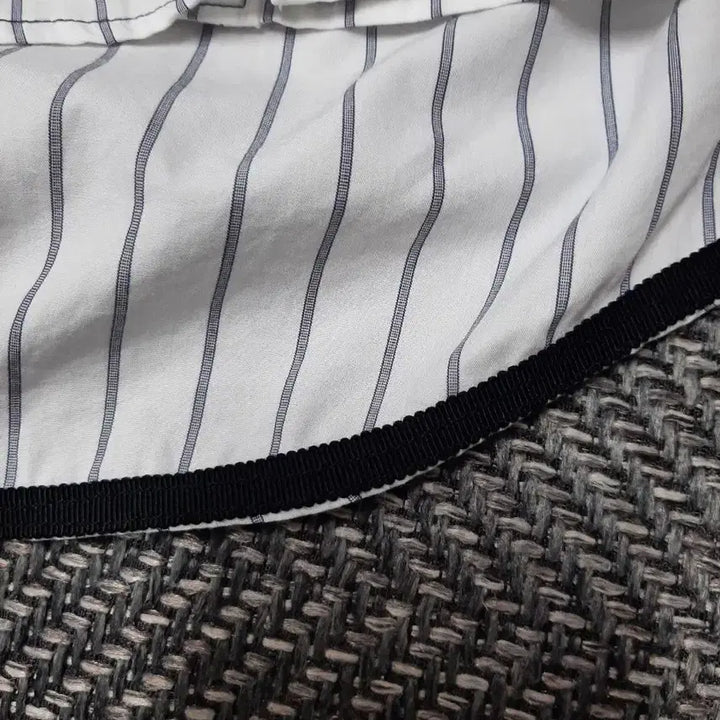 [BUNJANG] Vov Mix Stripe Cotton Shirt White / 보브 믹스 스트라이프 코튼 셔츠 화이트