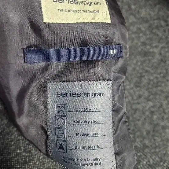 [BUNJANG] Series Epigram Charcoal Single Coat 100 / 시리즈 에피그램 싱글코트 차콜 100