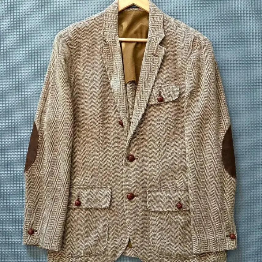 [BUNJANG] Polo Ralph Lauren Elbow Patch Herringbone Jacket / 폴로 랄프로렌 엘보패치 플랩포켓 오리지날 헤링본 자켓