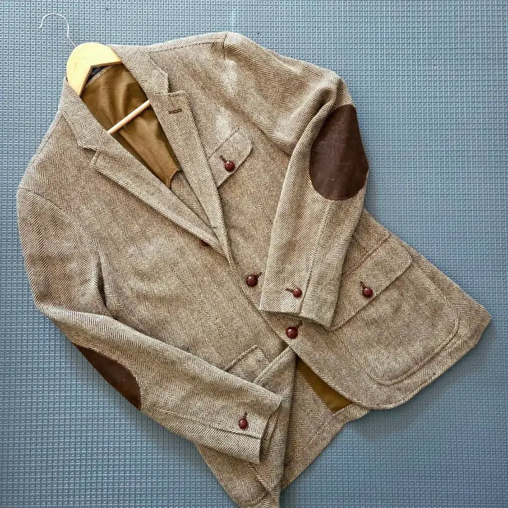 [BUNJANG] Polo Ralph Lauren Elbow Patch Herringbone Jacket / 폴로 랄프로렌 엘보패치 플랩포켓 오리지날 헤링본 자켓