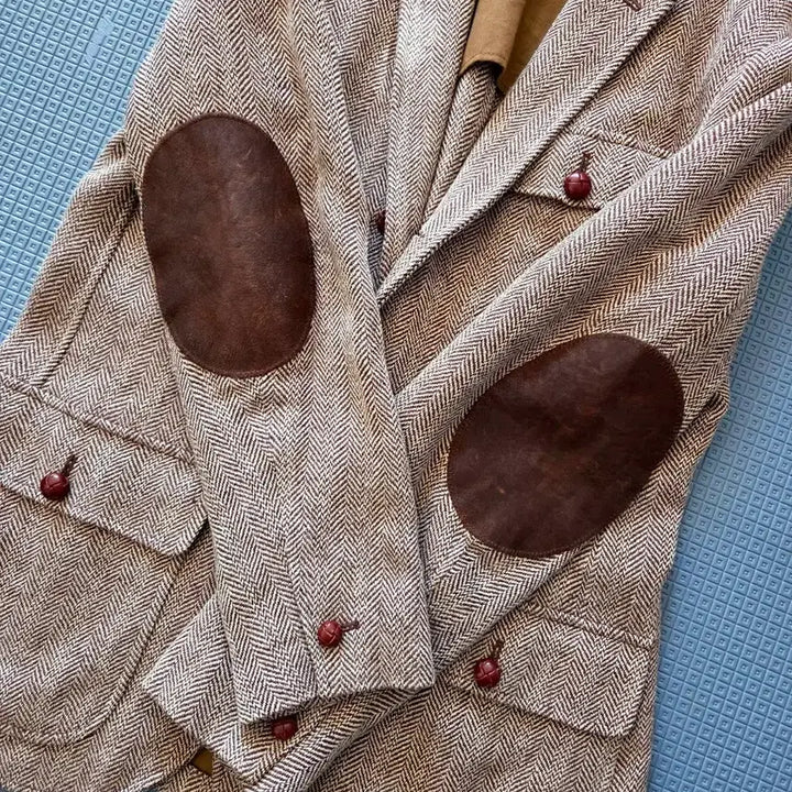 [BUNJANG] Polo Ralph Lauren Elbow Patch Herringbone Jacket / 폴로 랄프로렌 엘보패치 플랩포켓 오리지날 헤링본 자켓