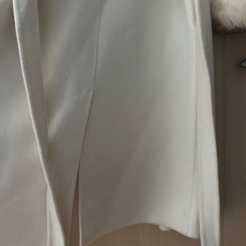 [BUNJANG] Lanawool Fox Fur Long Wool Coat / 라나울 소매폭스퍼 롱코트