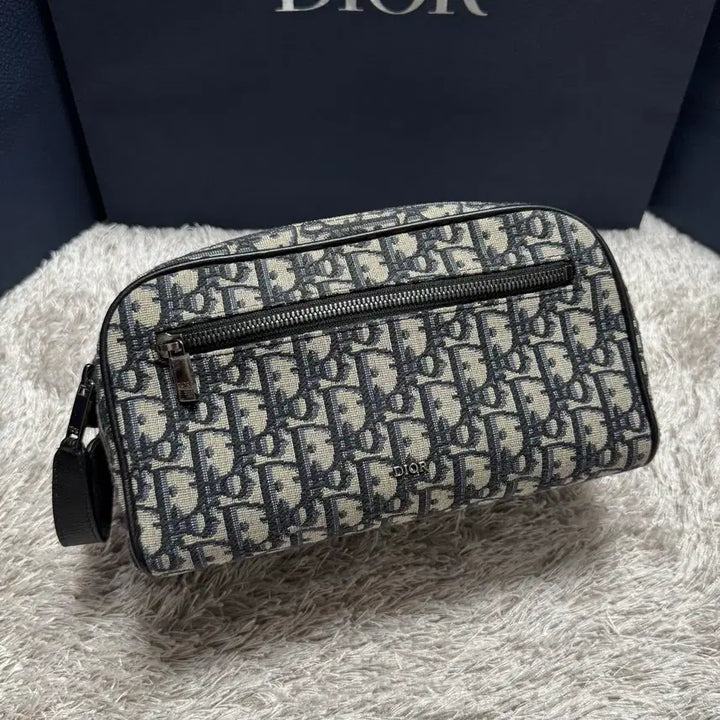 [BUNJANG] Dior Oblique Toiletries Clutch Bag Beige / [ OS ] 디올 오블리크 토일레트리 클러치백 베이지