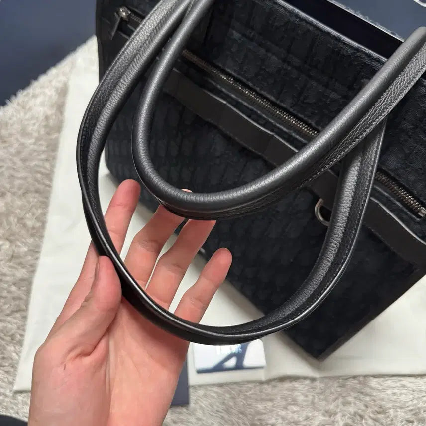 [BUNJANG] Dior Oblique Jacquard Safari Tote Bag Black / [ OS ] 디올 오블리크 자카드 사파리 토트백 블랙