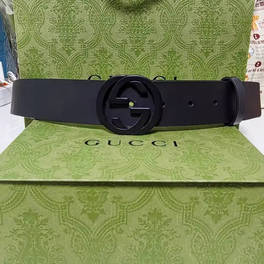 [BUNJANG] Gucci Interlocking G Buckle Leather Belt 105/42 Certificate of Authenticity / 구찌 인터로킹 G 버클 가죽벨트 105/42 (정품 감정서)