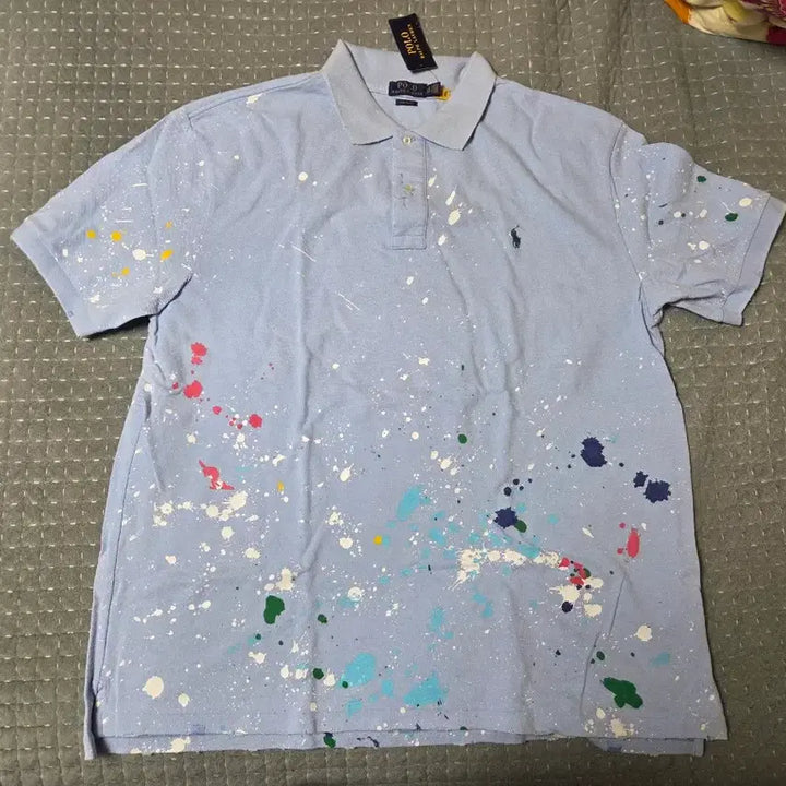 [BUNJANG] Polo Ralph Lauren Paint Splatter Polo Shirt 2XL / 폴로 랄프로렌 페인트 스플래터 카라티 2XL (새싱품)