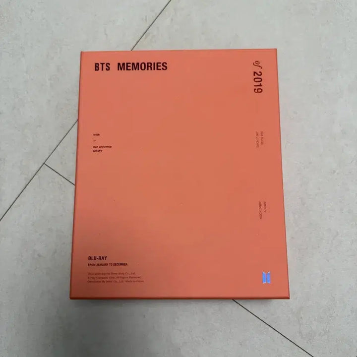 방탄소년단 BTS Memories 2019 블루레이