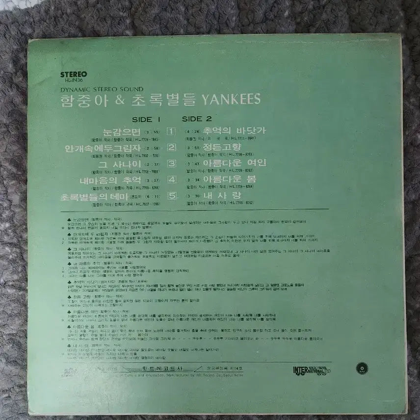 [BUNJANG] Ham Joong Ah and Yankees Vol. 1 LP / 한국 사이키델릭/펑키의 거장, 함중아와 양키스 1집