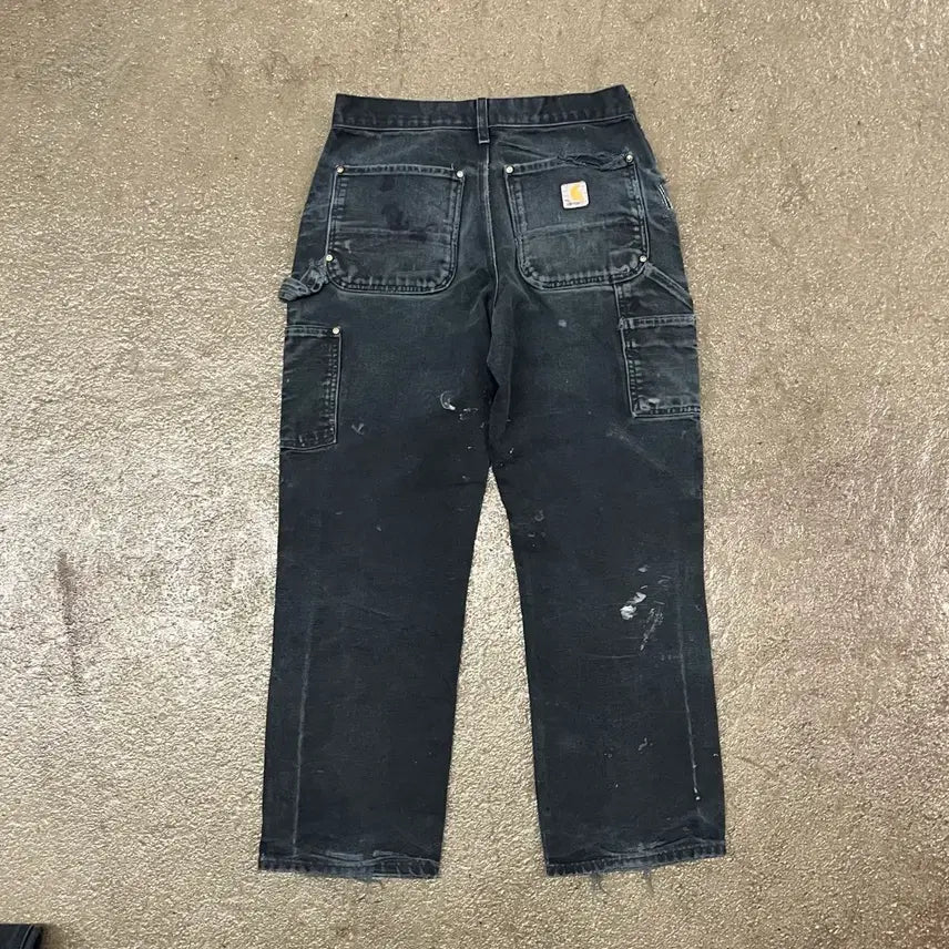 [SOLD OUT] Carhartt 블랙 더블니 팬츠 (30)