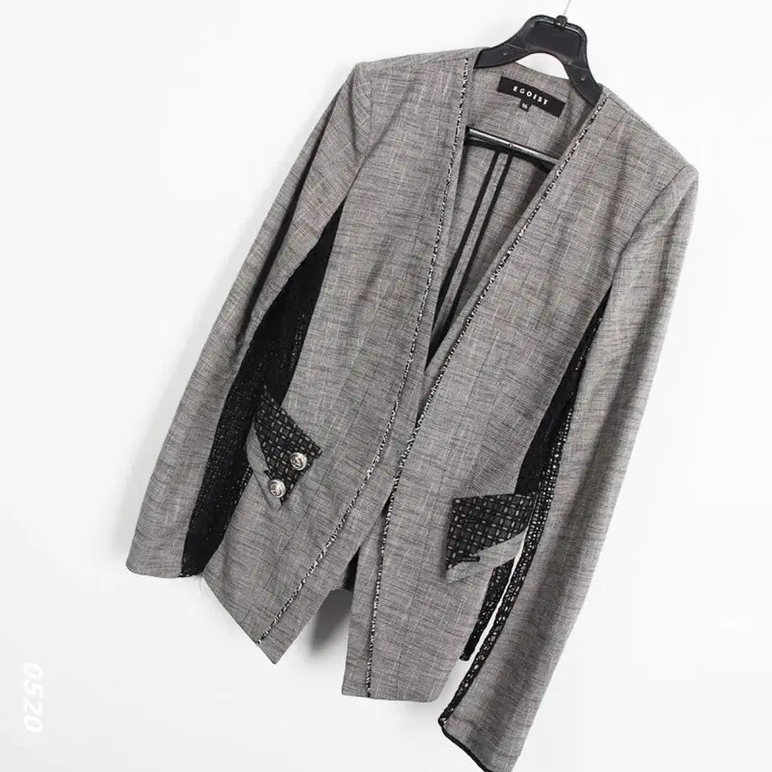 [BUNJANG] Egoist Color-Block Suit Jacket / 26-121 에고이스트 여성 배색 정장 자켓GR 빈티지킹