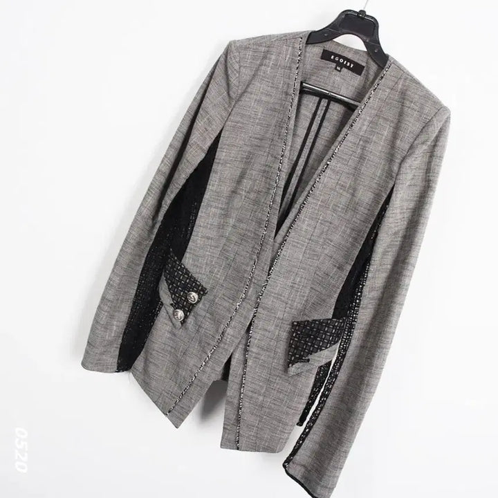 [BUNJANG] Egoist Color-Block Suit Jacket / 26-121 에고이스트 여성 배색 정장 자켓GR 빈티지킹