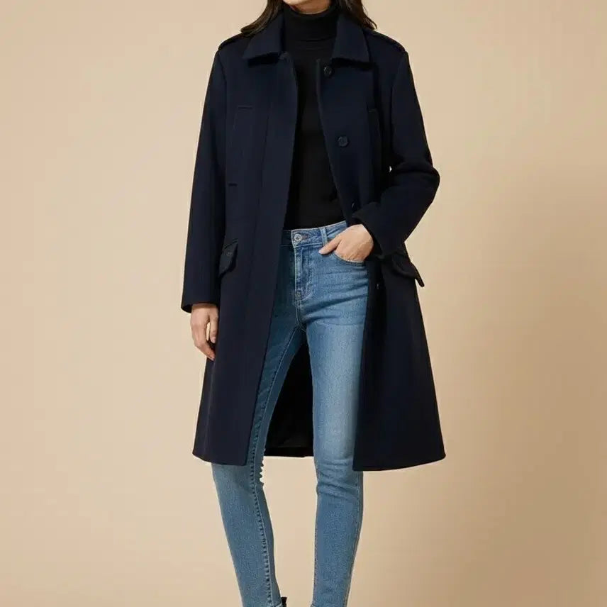 [BUNJANG] LACOSTE Cashmere Blend Single Coat / 라코스테[LACOSTE] 캐시미어 혼방 싱글 코트