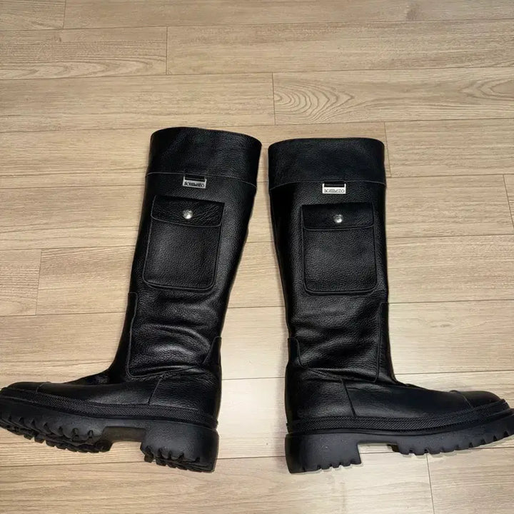 [BUNJANG] Bohemian Seoul Cargo Pocket Long Boots Black / 보헤미안서울) 카고 포켓 롱 부츠 블랙