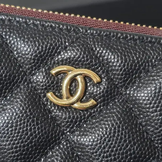 [BUNJANG] Chanel Caviar Black Pouch Full Set / 샤넬 캐비어 블랙 파우치 풀세트