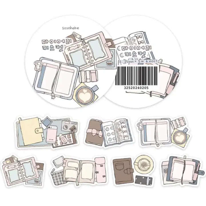 [BUNJANG] Sosohihi Kiss Cut Diary Stickers / [소소히히] 다이어리 키스컷 키스컷 띵