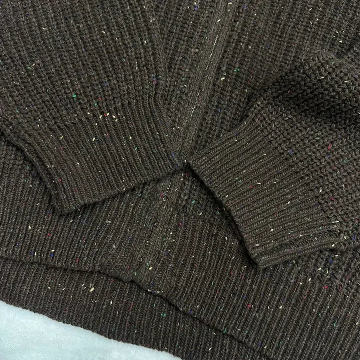 [BUNJANG] M COEN Oversized Knit Full Zip-up Dark Brown / (M)COEN 오버핏 니트 풀 집업 다크브라운