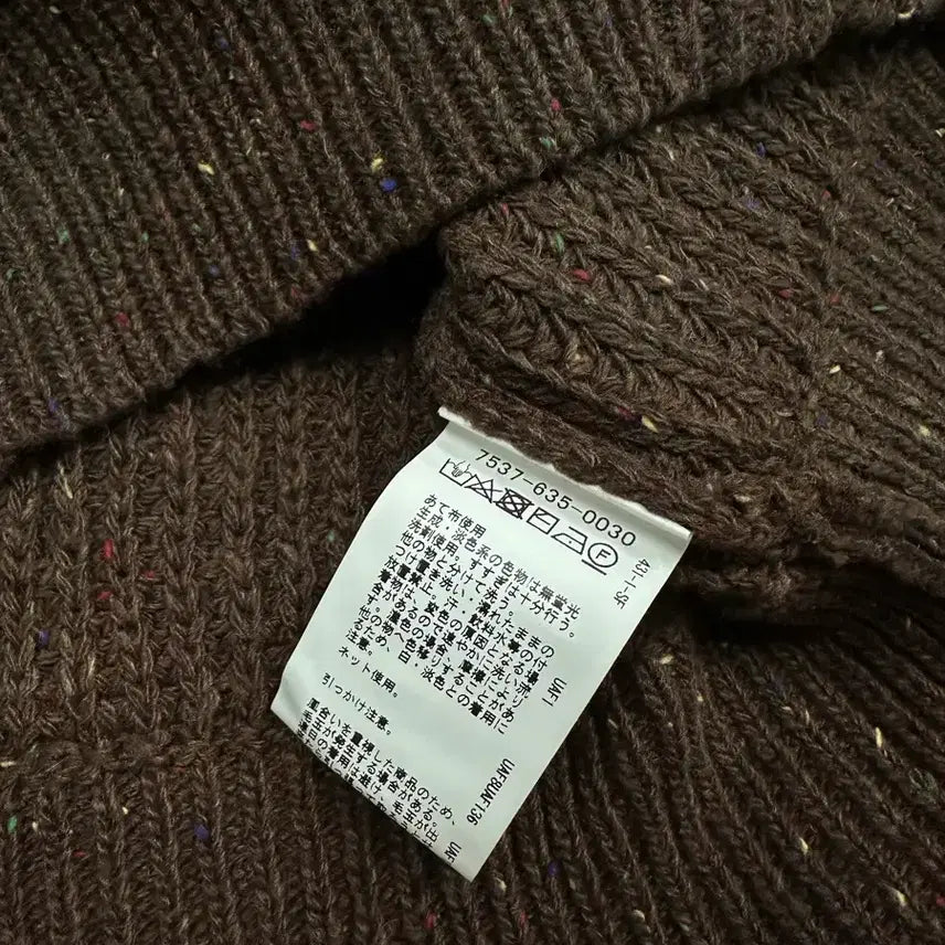 [BUNJANG] M COEN Oversized Knit Full Zip-up Dark Brown / (M)COEN 오버핏 니트 풀 집업 다크브라운