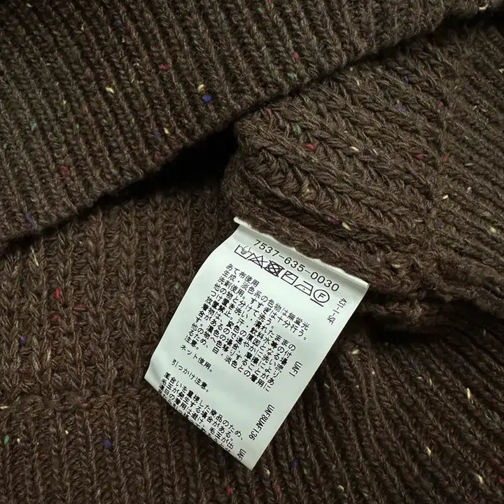 [BUNJANG] M COEN Oversized Knit Full Zip-up Dark Brown / (M)COEN 오버핏 니트 풀 집업 다크브라운