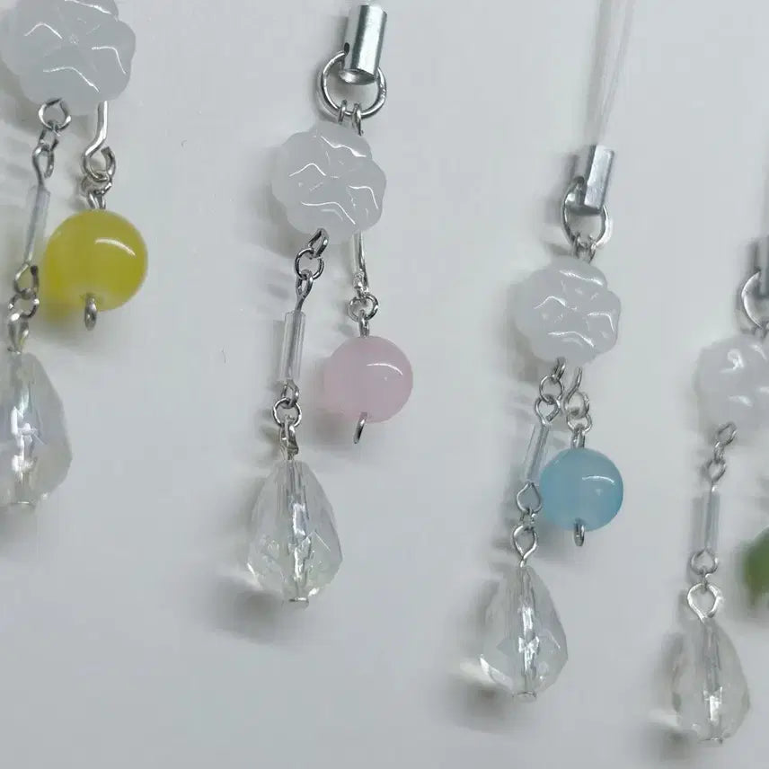 [BUNJANG] 4-Color Pastel Lucky Bead Keyring / [4 color] 행운 비즈키링