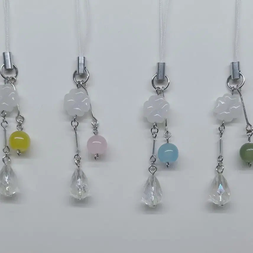 [BUNJANG] 4-Color Pastel Lucky Bead Keyring / [4 color] 행운 비즈키링