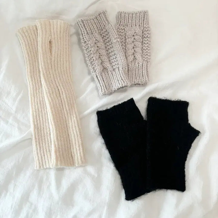 [BUNJANG] Zara Vintage Hand Warmer Arm Warmers / 자라 빈티지샵 워머 핸드워머 팔토시 일본 블랙 베이지 아이보리