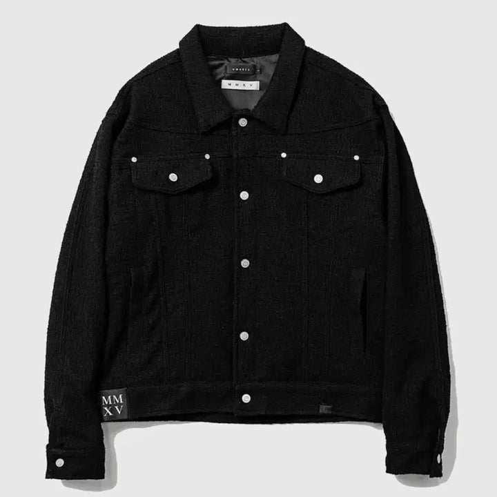 [BUNJANG] Bastique Stencil Knit Trucker (Black) / [새상품,M] 바스틱 스텐실 니트 트러커 블랙