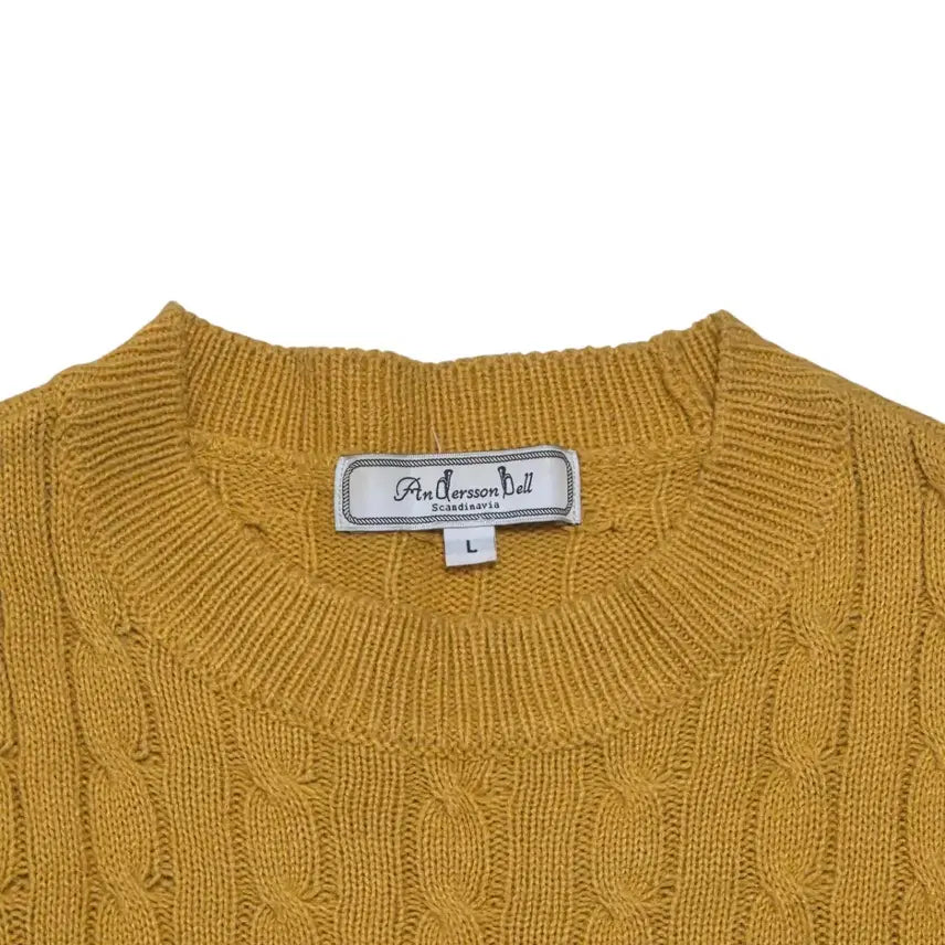[BUNJANG] Andersson Bell Mustard Cable Knit Sweater / Andersson Bell 엔더슨 벨의 머스타드색 꽈베기 니트 스웨터