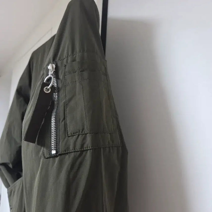 [BUNJANG] Lacoste MA-1 Bomber Jacket (Khaki) / 라코스테 남성 롱 MA-1 점퍼 카키 95사이즈 90사이즈 커플