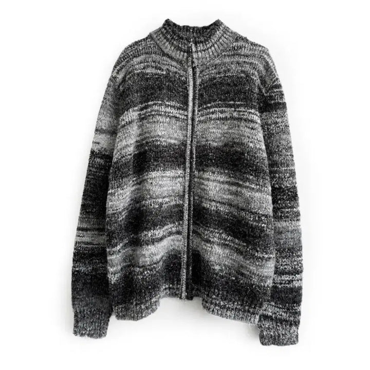 [BUNJANG] Roflow Two-Way Turtleneck Knit Zip-up / 로플로 투웨이 터틀넥 니트 집업