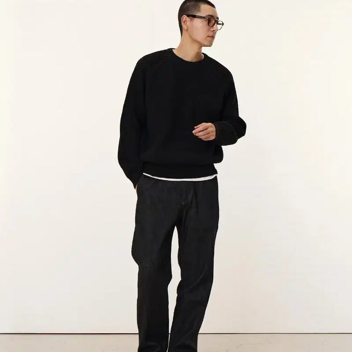 [BUNJANG] Military Knit Black / [5] 포터리 밀리터리 니트 블랙