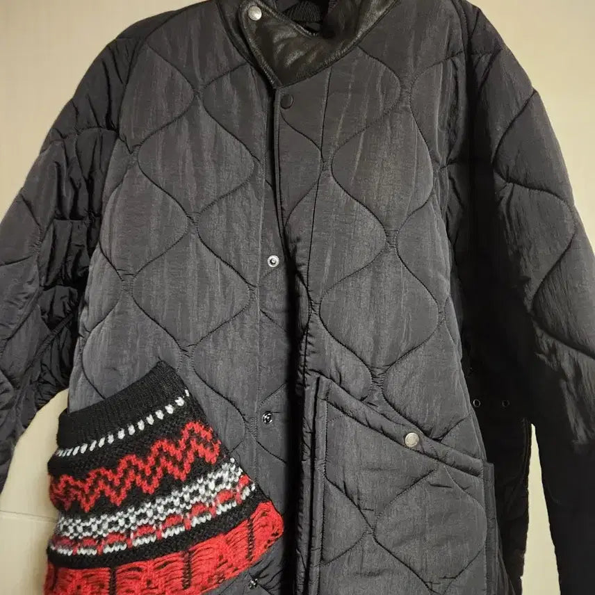 [BUNJANG] Andersson Bell Unisex Knit Patch Quilted Blouson Jacket / 앤더슨벨  유니섹스  니트패치 퀼팅 블루종   점퍼